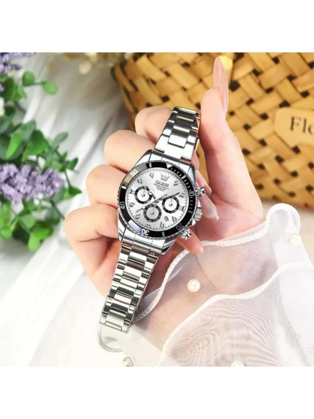 Stylish Women's Diamond Dress Watch - Analog Quartz, Waterproof, Luminous